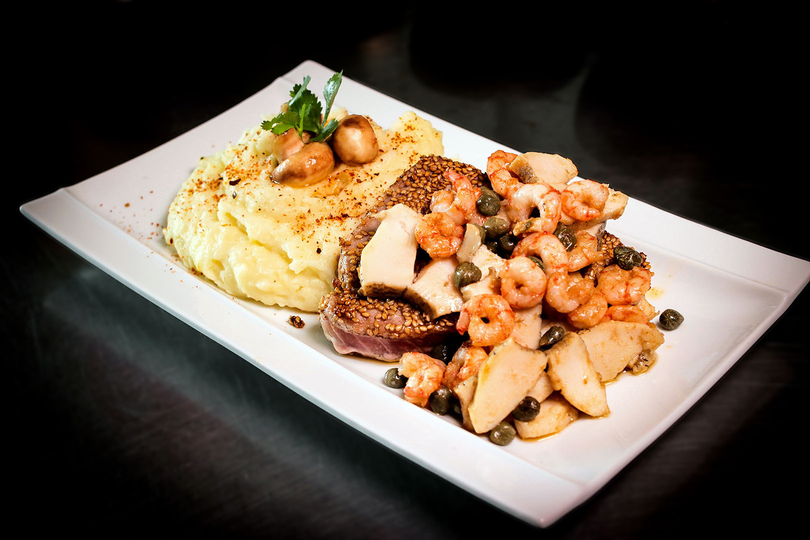 chupe y machas parmesanas